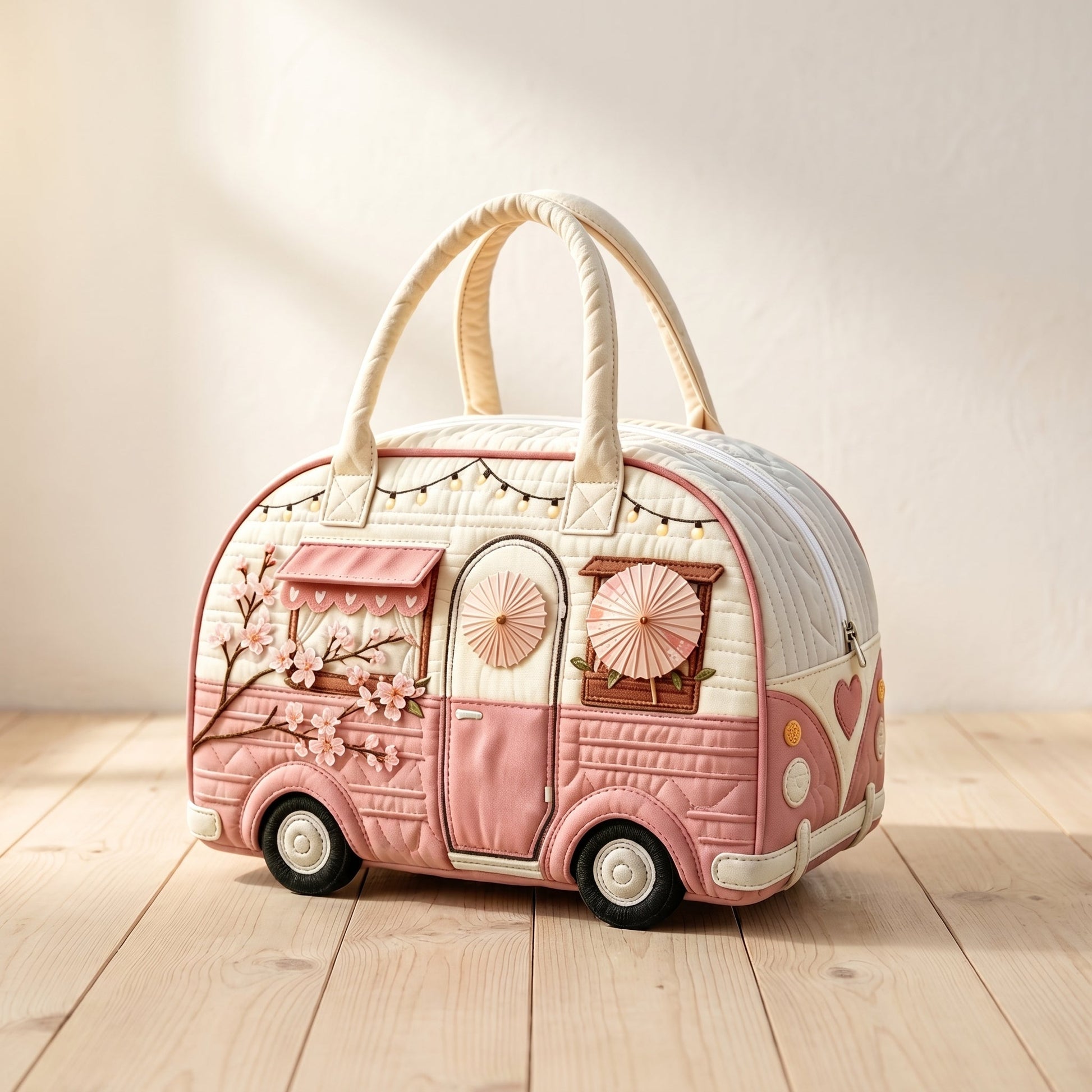 Hippie Bus Weekender — Cherry Blossom Glamping — hero three-quarter view