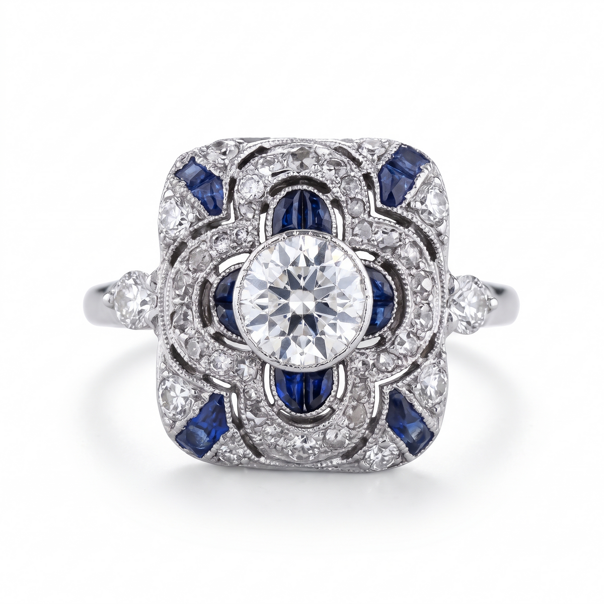 Blå Diamant Ring