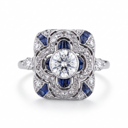 Blå Diamant Ring