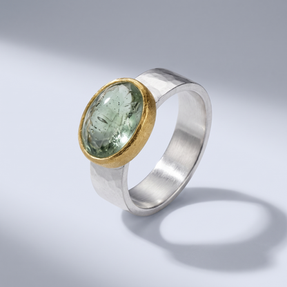 Grønn Krystall Ring