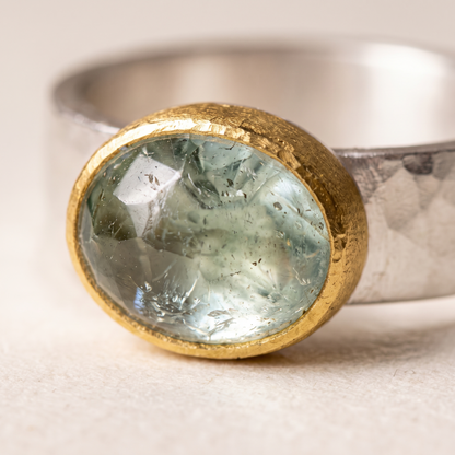 Grønn Krystall Ring