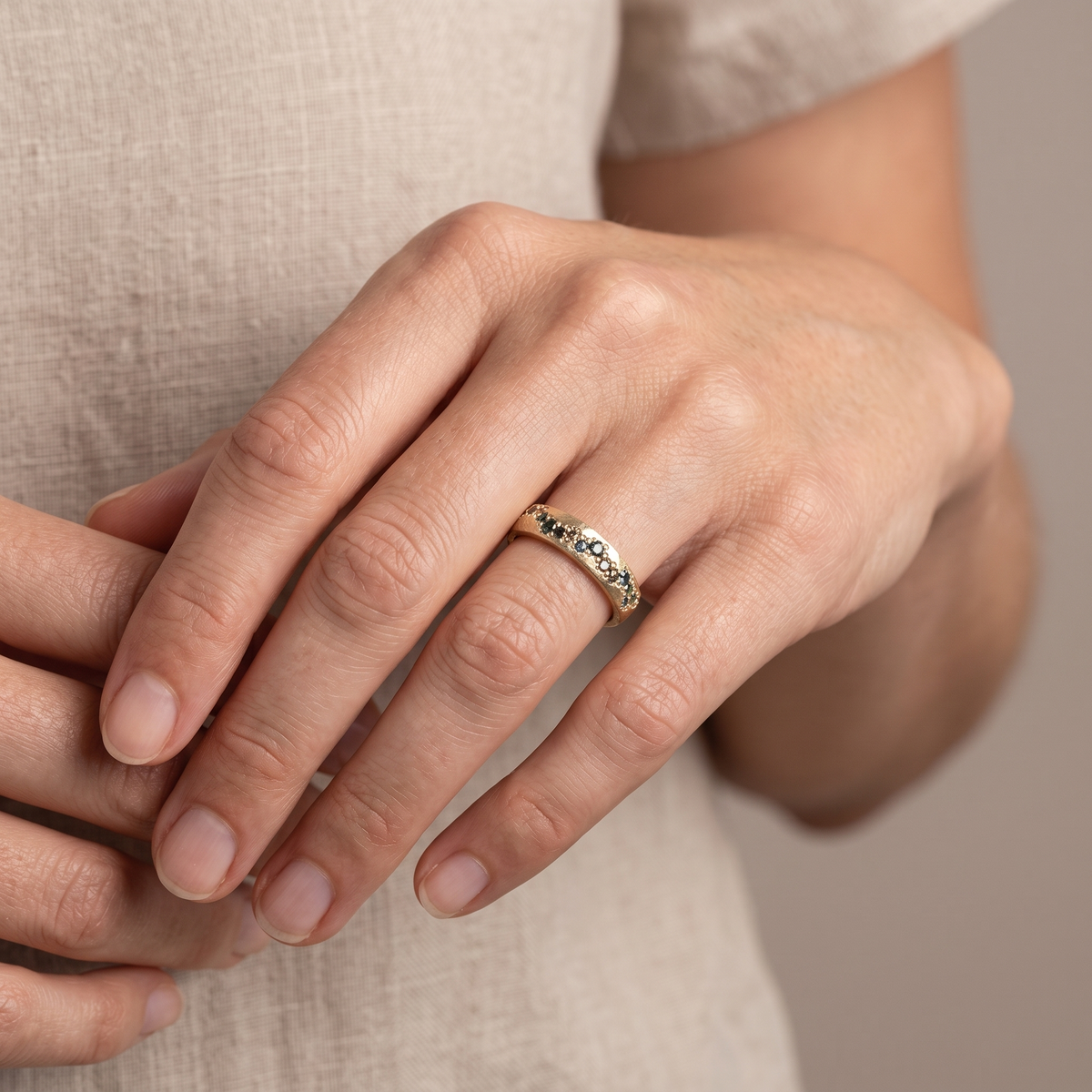 Gull Krystall Ring